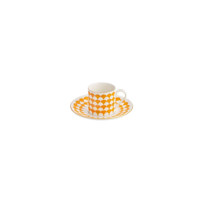Hermia Peyda - Orange Juego de tazas de café de Porcelana